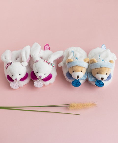 Chaussons bébé avec hochets Cerise le lapin - 6/12 mois