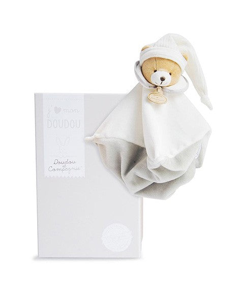 Doudou 202 - L'Original ! - Doudou plat Ours gris - 25 cm