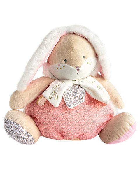 Peluche range pyjama lapin de sucre Rose - 38 cm
