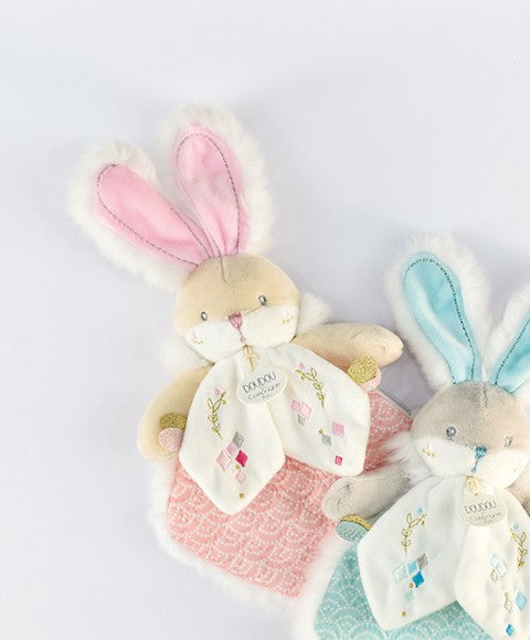 Coffret cadeau naissance lapin de sucre Vert + protège carnet de santé