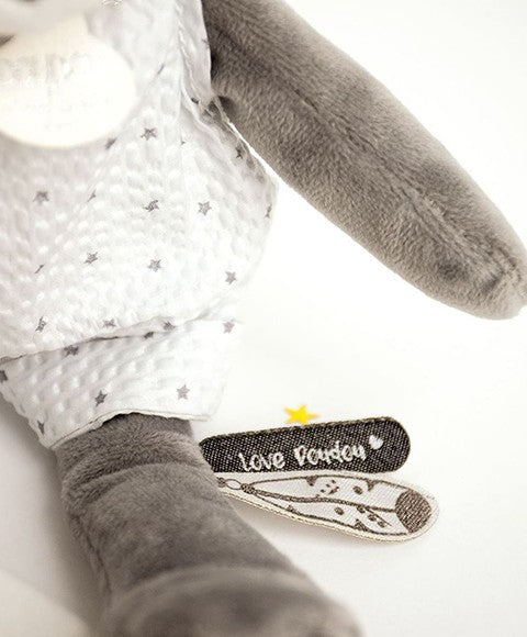 Peluche Panda gris avec doudou- Attrape-rêves - 28 cm