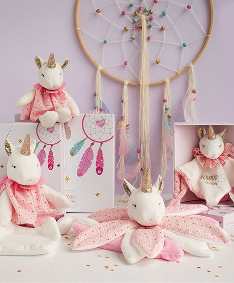 DOUDOU Attrape-rêve Doudou pétale licorne
