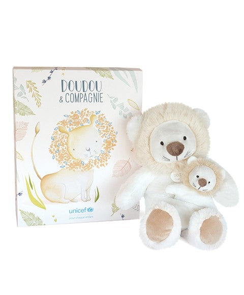 Peluche lion avec Bébé - 25 cm - Unicef