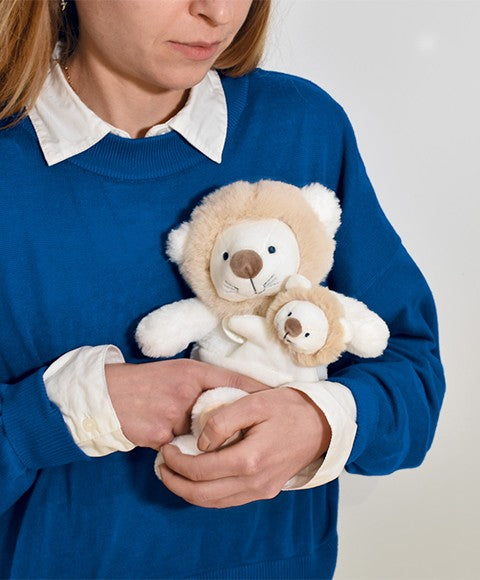 Peluche lion avec Bébé - 25 cm - Unicef