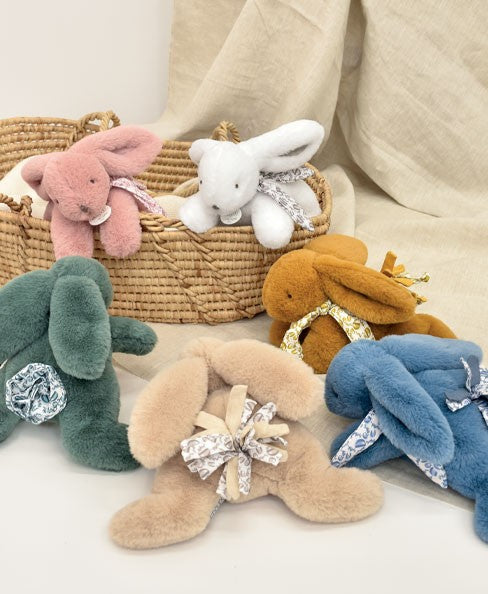 Lapin DOUDOU® - Peluche lapin Beige - 25 cm