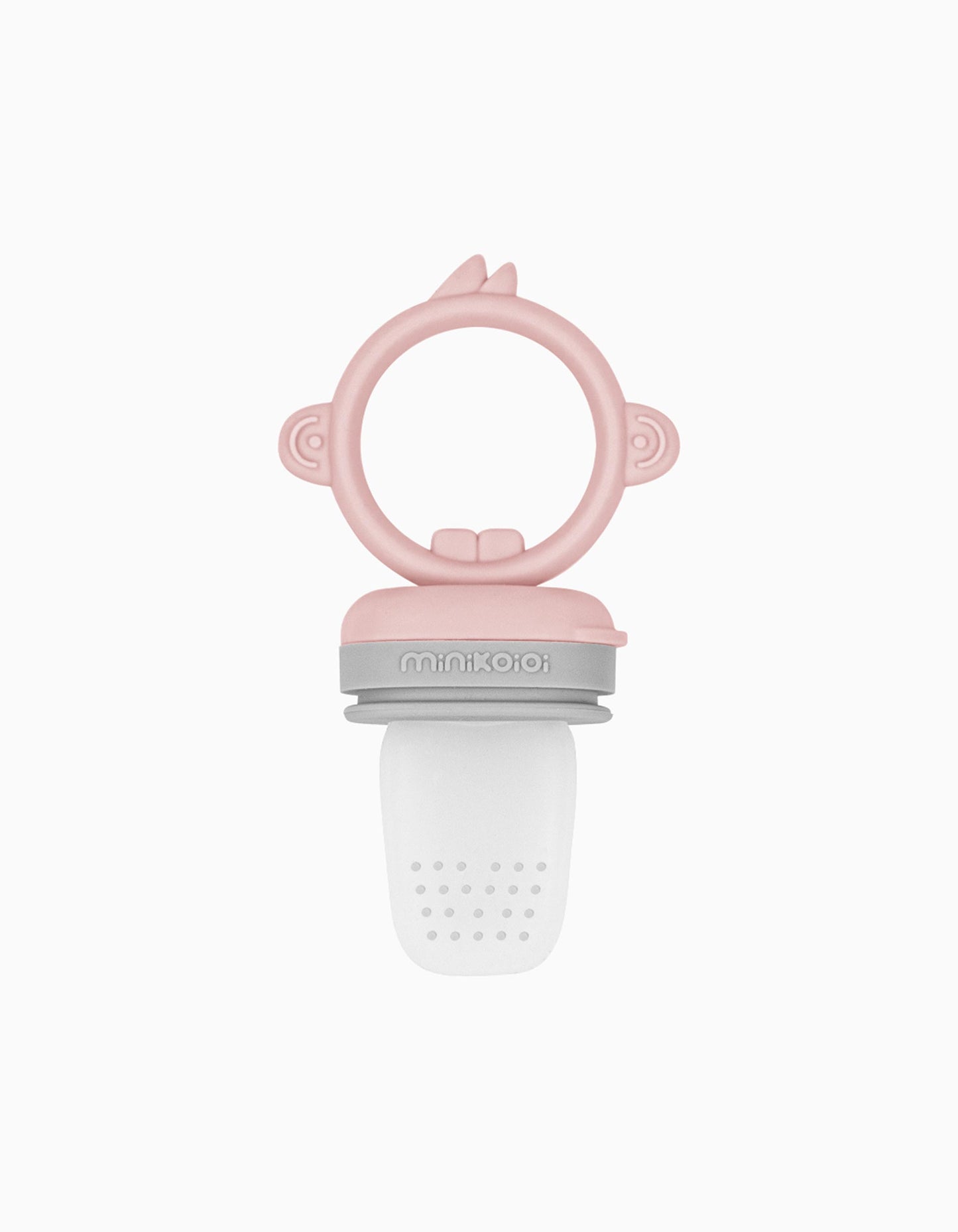 Grignoteuse en silicone - Rose/gris