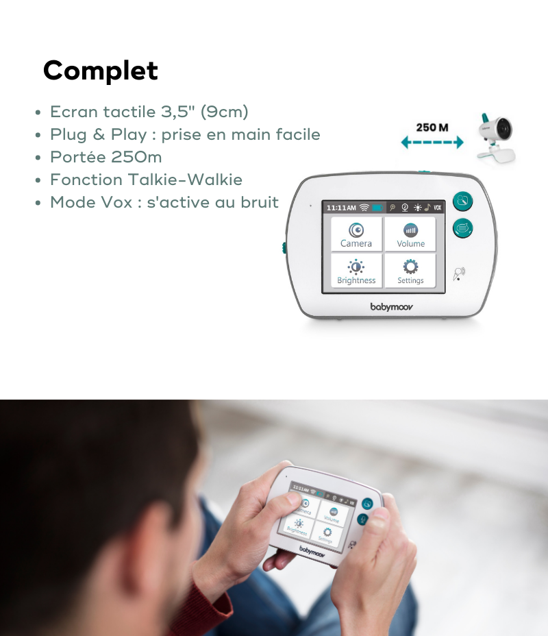 BABYMOOV Baby monitor Touch screen camera - YOO-Feel