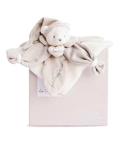 Doudou plat Ours Collector taupe - 24 cm