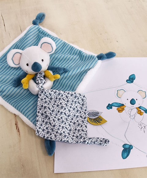 Doudou plat Yoca le koala - 25 cm