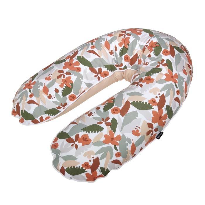 Nude pink maternity cushion - floral