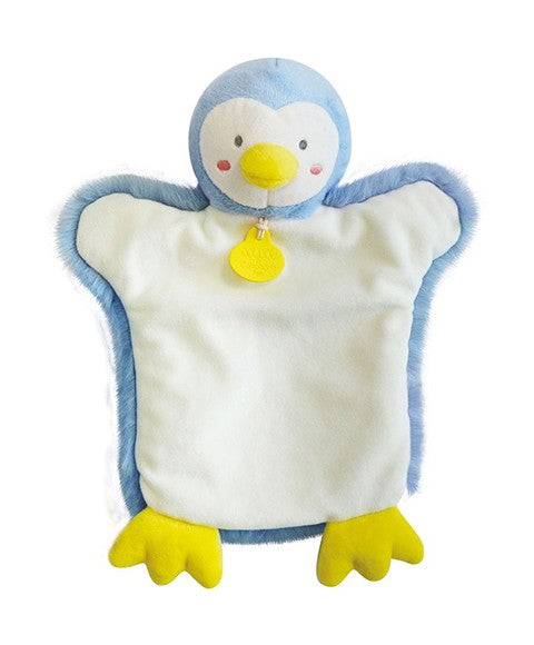 Marionnette à main Pingouin bleu - 25 cm