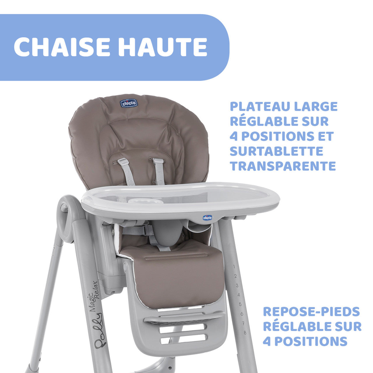 Chicco Chaise haute bébé Polly Magic Relax - Cocoa