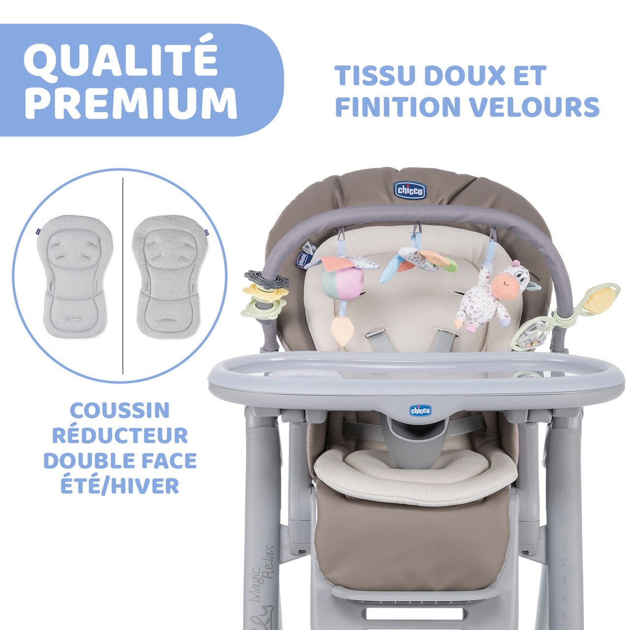 Chicco Chaise haute bébé Polly Magic Relax - Cocoa